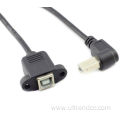 USB TypeB Printer Extension Cable With PanelMount Screw